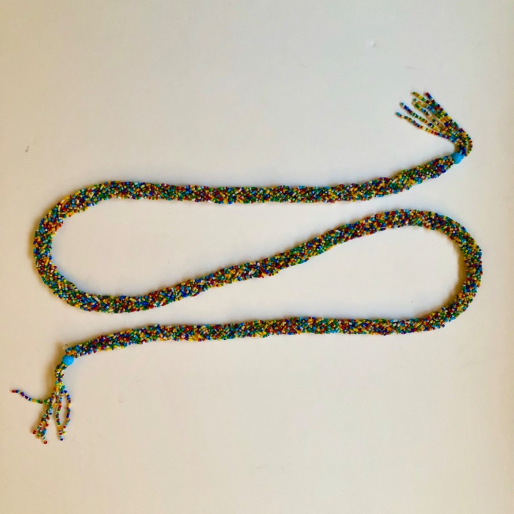 Beaded & Braided Belt/Neckwear, Multicolored - Picture 7 of 10